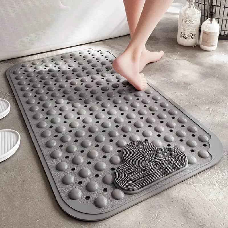 Tapis de Douche Antidérapant pour Personne Agée - coloris gris
