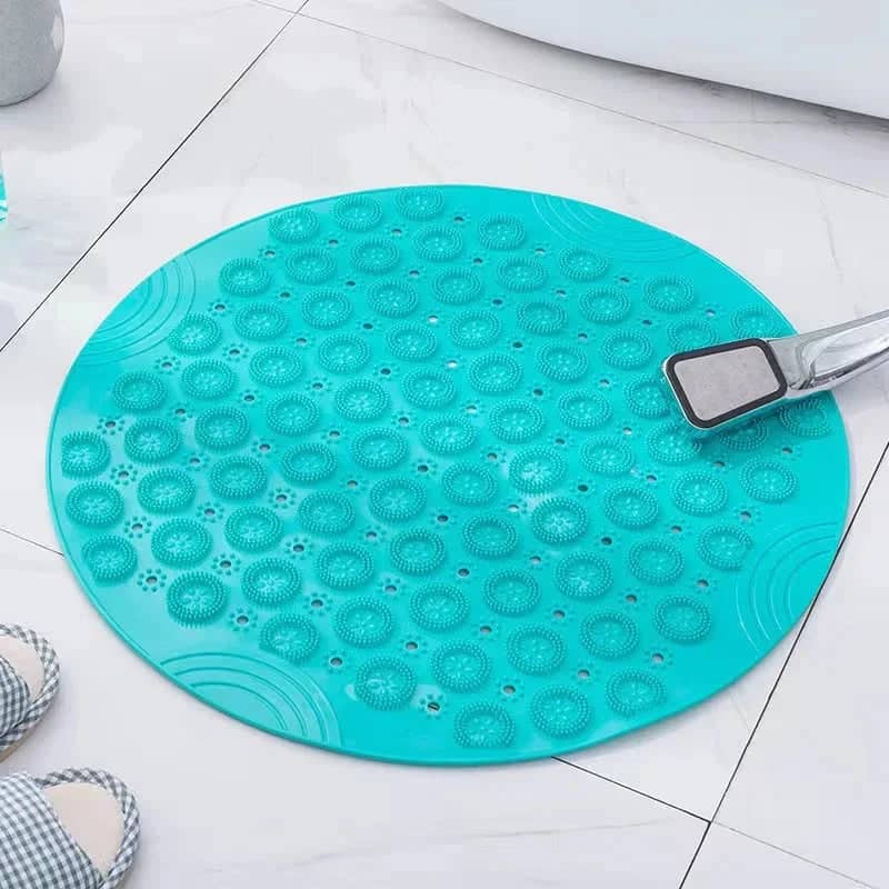 Tapis de Douche Rond Antidérapant - coloris vert